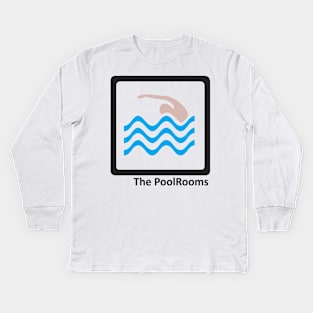 The Backrooms - The PoolRooms - Black Outlined Design Kids Long Sleeve T-Shirt